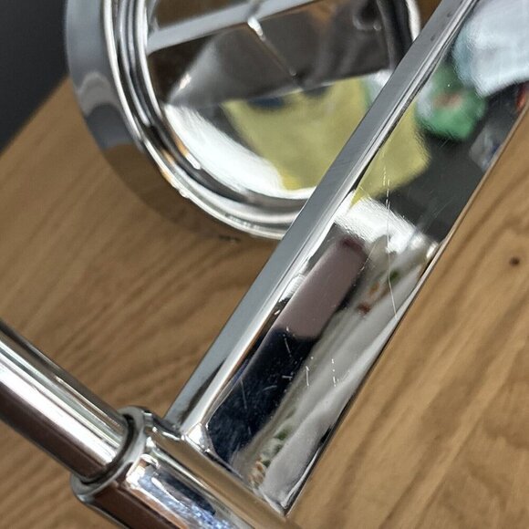 West Elm Sculptural Double Sconce Polished Nickel Clear Globe Bathroom light - Picture 14 of 16